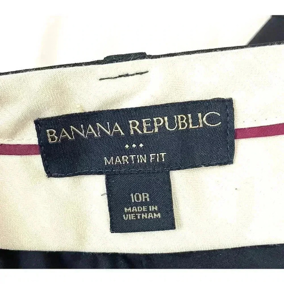 Banana Republic Pants Black Size 10R Martin Fit Career Wool Blend Lined - Picture 3 of 13